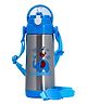 Adore Lucido Double Wall Insulated Hot & Cold Straw Sipper with Adjustable Strap-350ml- Blue