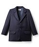 Kookie Kids Woven Full Sleeves Solid Blazer With Front Flap Pockets - Navy Blue