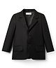 Kookie Kids Woven Full Sleeves Solid Blazer With Front Flap Pockets - Black