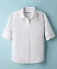 Kookie Kids Woven Full Sleeves Solid Party Shirt - White