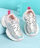 KIDLINGSS Abstract Designed Lace Up Shoes - Silver & Pink