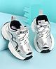 KIDLINGSS Abstract Designed Lace Up Shoes - Silver & Black