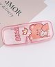 Eyewear Case with Bear Print - Pink