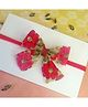 Little Tresses Floral Designed Bow Applique Detailed  Headband - Red