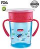 Babyhug 360° Spill-Proof Training Sipper Cup with All-Round Drinking Edge, Blue & Red  360 ml | Spill Resistant | BPA Free | Soft Silicone | Dual Handle |EN Certified