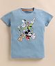 Biskid Sinker Disney Mickey & Friends Featuring Half Sleeves Characters Printed Tee - Sky Blue