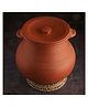 Swadeshi Blessings HandMade Unglazed Clay Pot For Cooking & Serving with Lid/ Earthen Handi /Mud Handi (3 Litres)