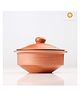 Swadeshi Blessings Exclusive Range Unglazed Earthen Dahi Handi/Curd Pot with Lid - 1.3 Litre