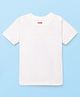 Babyhug Cotton Knit Half Sleeves Solid Color T-Shirt - White