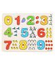 Bunie Number Learning Wooden Board with Knobs for Kids  0 To 9 Multicolor