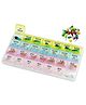 Bunie 7 Day Pill Box Case with Separate Compartments  Set of 1 Multicolor