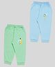 Tiny Hugs Cotton Pack Of 2 Baby Zebra & Baby Dinosaur Printed Joggers - Multi Colour