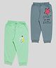 Tiny Hugs Cotton Pack Of 2 Baby Zebra & Star Of The Show Text Printed Joggers - Multi Colour
