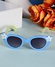 PASSION PETALS Floral Designed UV Protected Sunglasses - Light Blue