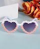 PASSION PETALS Heart Shaped Floral Designed UV Protected Sunglasses - White