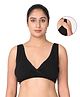 Morph Solid Skin Friendly Sleeping Bra With Pull Over Nursing Access - Black