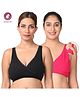 Morph Pack Of 2 Leak Proof Maternity Leakproof Nursing Bras - Black & Dark Pink