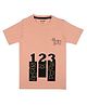 J&JP Cotton Half Sleeves Start The Game Text Printed Tee - Sandal