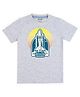 J&JP Cotton Half Sleeves Space Theme Printed Tee - Grey