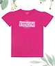 J&JP Cotton Half Sleeves Wild Awesome Friends Text Printed Tee - Pink