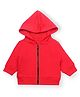 J&JP Fleece Full Sleeves Solid Hoodie - Red