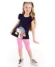 J&JP Cotton Frill Sleeves Unicorn Printed Top & Capris Set - Multi Colour