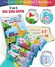 Intelliskills Magnetic Numbers & Alphabet Zig-Zag Activity Book | Learn 1234 & ABCD | Play Based Learning | Boosts Reading & Counting Skills | Colourful & Foldable | Educator Recommended | For Gifting