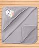 Pink Rabbit Terry Knit Hooded Towel With Panda Patch L 84 x B 82 cm - Grey