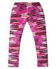 Nino Togs Cotton Lycra Abstract Printed Leggings - Pink