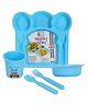 Reliance PLAST Healthy Day Set Party Food Thali Dinnerware Divided Plates for Kids - Blue
