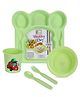 Reliance PLAST Healthy Day Set Party Food Thali Dinnerware Divided Plates for Kids - Green