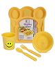 Reliance PLAST Healthy Day Set Party Food Thali Dinnerware Divided Plates for Kids - Orange