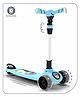 Aditi Toys Go Rider Kick Scooter for kids LED Light 3 Wheel Foldable Scooter With Rear Break 4 Height Adjustable With Lock for Boy & Girl 5+ Age Kids Scooter (Black-Blue)