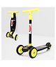 Aditi Toys Go Thunder Kick Scooter for kids 3 Wheel Foldable Scooter With Rear Break 4 Height Adjustable With Lock for Boy & Girl 5+ Age Kids Scooter (Black)