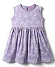Babyhug Single Jersey Knit Sleeveless Frock With Floral Print - Lilac