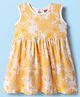 Babyhug Single Jersey Knit Sleeveless Frock with Floral Print - White