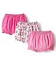 Honeyhap 100% Premium Cotton Knit Bloomers With Bio Finish Pack Of 3 - Tander Touch Sachet Pink & Fandango Pink