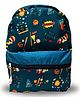 Bad Habit Kids Sport Series Backpack Stylish Blue Print Design - Height 14 Inches