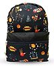 Bad Habit Kids Sport Series Backpack Stylish Black Print Design - Height 14 Inches