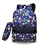 Bad Habit Kids Sport Series Backpack Stylish Teal Print Design - Height 14 Inches