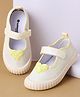Cute Walk by Babyhug Velcro Closure Casual Shoes with Sequin Heart Applique - Yellow