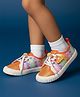 Cute Walk by Babyhug Casual Shoes with Lace Ups Closure Cute Applique & Dotted Design - Orange