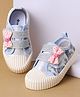 Cute Walk by Babyhug Casual Shoes with Velcro Closure & Bow Applique - Light Blue