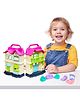 VGRASSP Kiddy Doll House Toy Set For Kids With Door Bell And Openable Doors - Pretend Play Home Set For Girls With 6 Accessories - Color May Vary