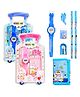 VGRASSP 7 Pcs School Stationery Set Toy For Kids With Pencil, Sharpener, Eraser, Purse And Wrist Watch - Birthday Return Gift For Boys And Girls - Color And Design May Vary (Pack of 2)