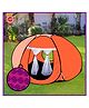 Silver Shine Star Tent Play House Patterns Foldable Popup for Boys & Girls