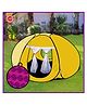 Silver Shine Star Tent Play House Patterns Foldable Popup for Boys & Girls