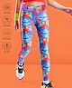 Pine Active Full Length Super Stretch Leggings Tropical Print - Red