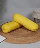 JDX Microfibre Round Bolster Bed/Sofa/Diwan Pillow | Light, Soft & Fluffy for Neck & Back Support | Washable Breathable, Durable | Yellow, Pack of 1 [15