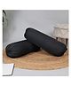 JDX Microfibre Round Bolster Bed/Sofa/Diwan Pillow | Light, Soft & Fluffy for Neck & Back Support | Washable Breathable, Durable | Black, Pack of 1 [15